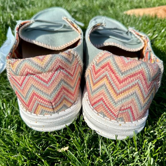 HEY DUDE Size 11 Wendy Cotton Canvas Elastic UltraLIGHT EVA Outsole Deck Boat Sh - Picture 8 of 15